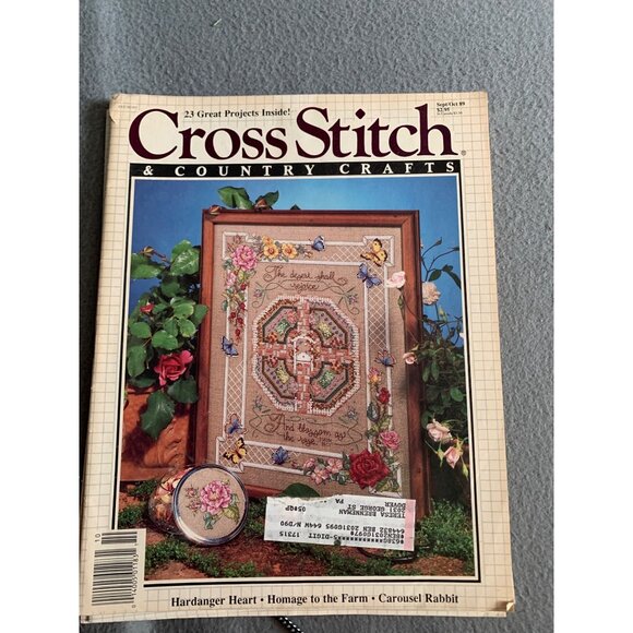 Lot Of 5 Cross Stitch & Country Crafts Magazines 1988 & 89 Patterns & Projects - Picture 6 of 7